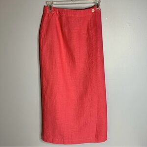 BRITISH KHAKI LINEN SKIRT***